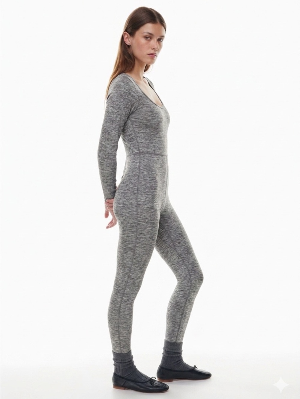 Aritzia Wilfred Free Sz XS Maxe Heather Grey Athleisure Jumpsuit